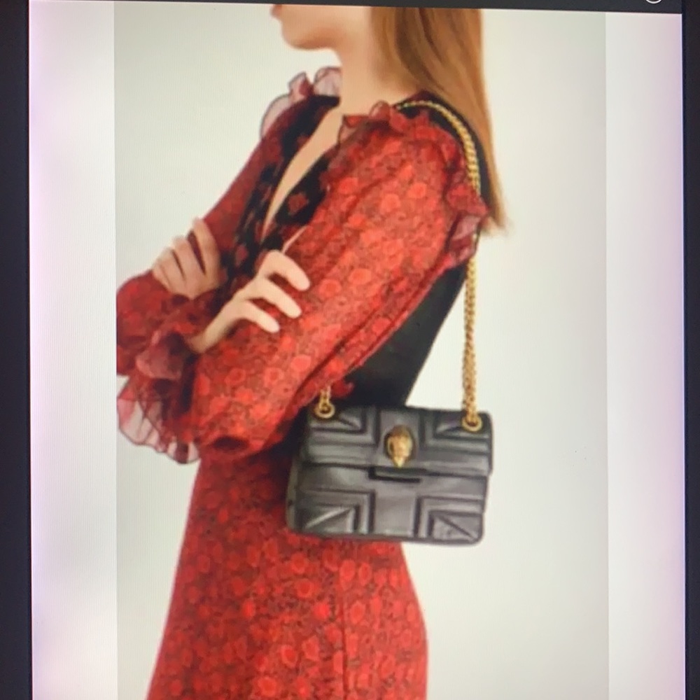 KURT GEIGER LONDON LEATHER MINI KENSINGTON CROSSBODY BAG